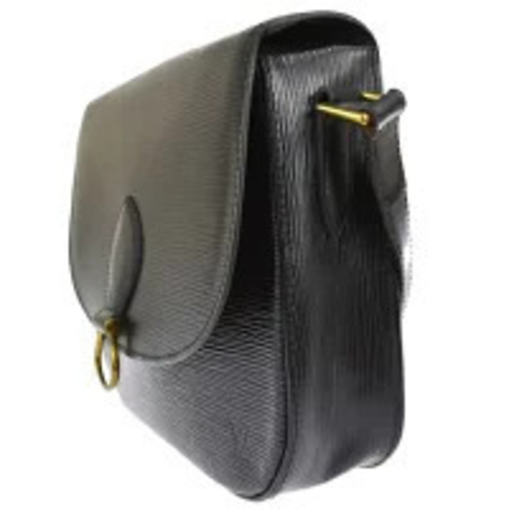 Louis Vuitton Black Epi Shoulder Noir Cloud Saint Leather Bag Black